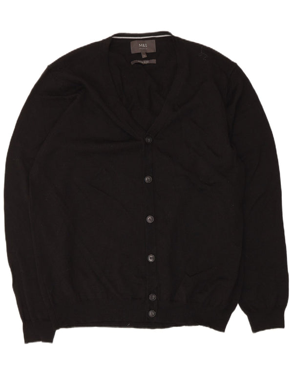 Marks & Spencer Pull Cardigan Homme Grand Acrylique Noir