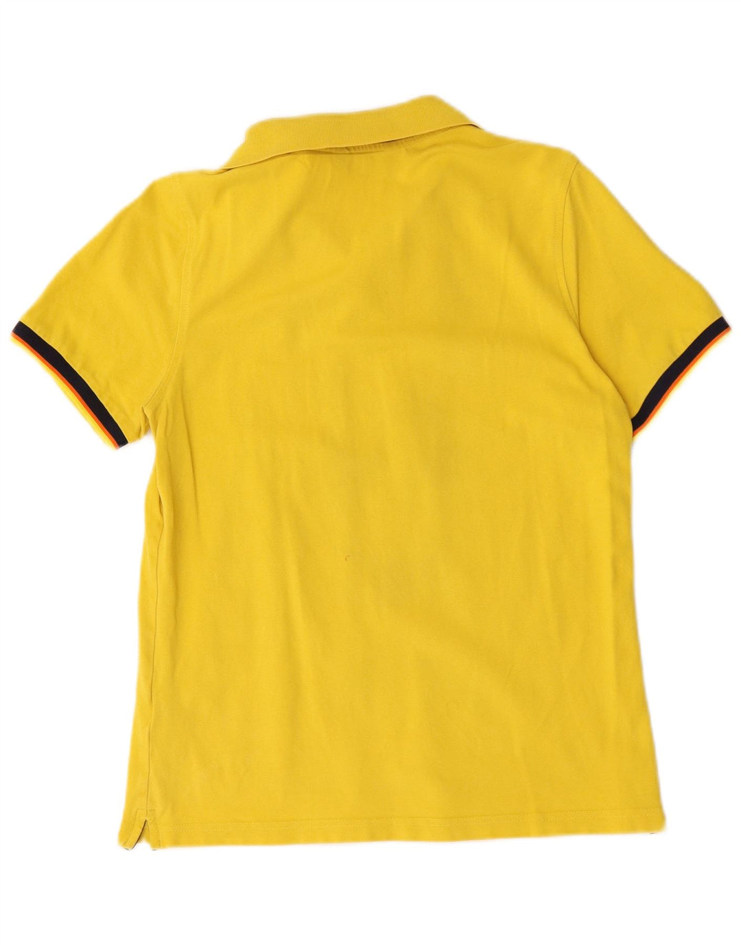 K-Way Polo Homme Coton Rayé Jaune Moyen