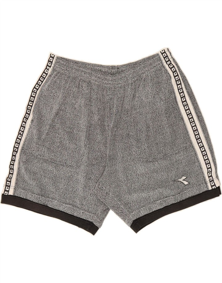 DIADORA Mens Graphic Sport Shorts Large  Grey Vintage Diadora and Second-Hand Diadora from Messina Hembry 