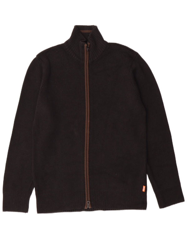 HUGO BOSS Homme Cardigan Pull Noir Moyen Coton