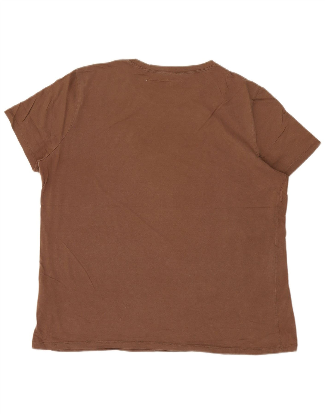 EDDIE BAUER T-Shirt Homme Top XL Marron Coton