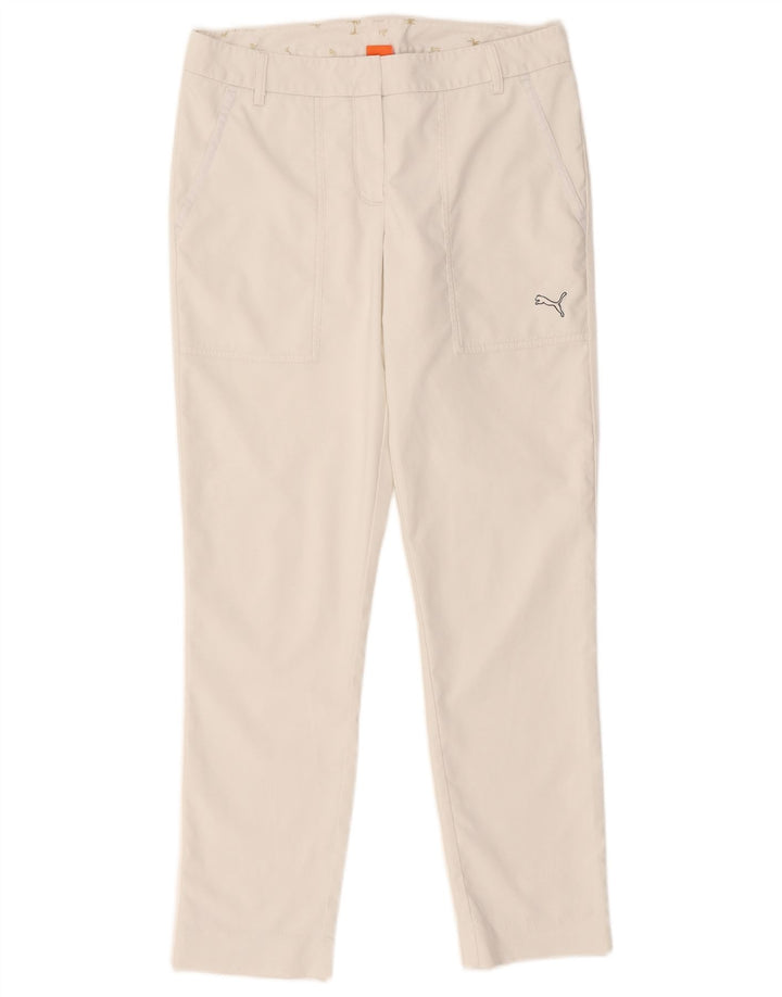 Puma Pantalon chino slim pour femme UK 10 Small W32 L28 Blanc Polyester