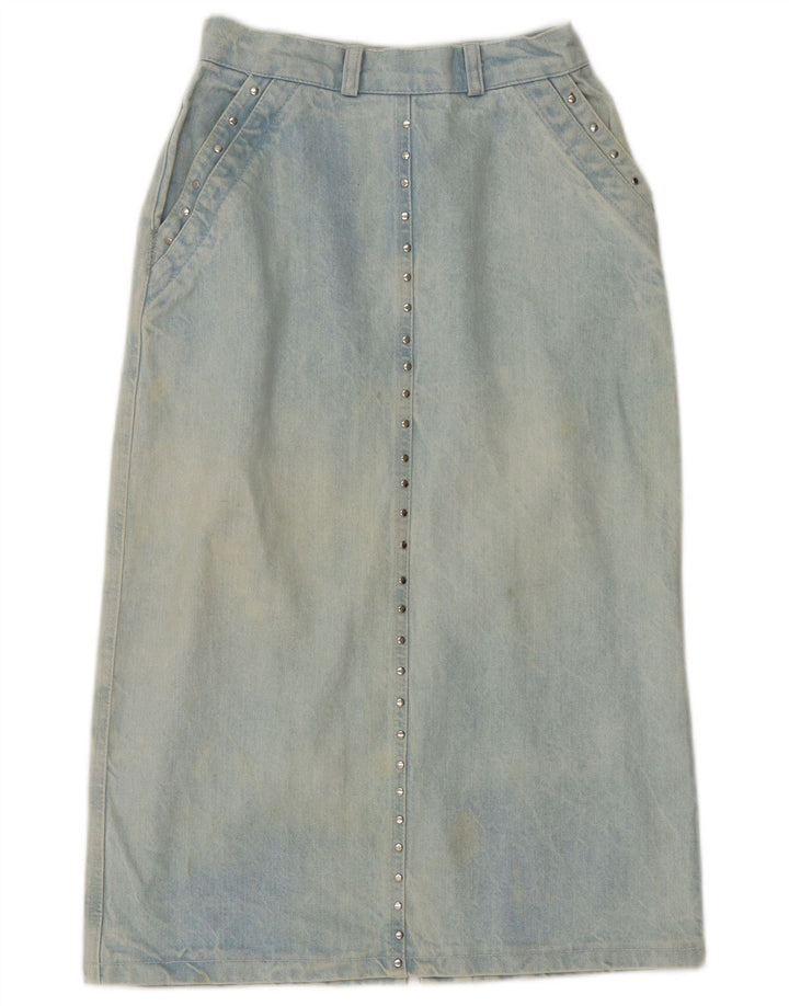 jupe en denim femme vintage Moyen W28 Coton Bleu