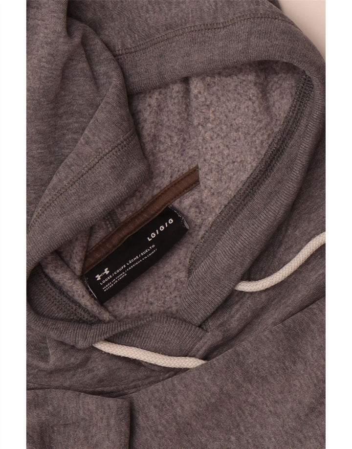 Under Armour Pull à capuche graphique pour homme, grand, gris moucheté