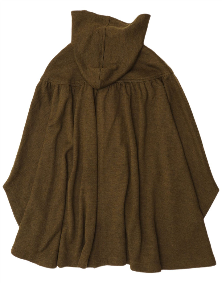 manteau poncho à capuche femme vintage taille unique kaki