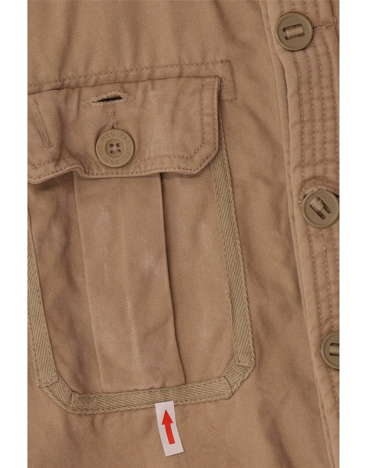 Superdry Chemise Militaire Large Beige Coton Homme