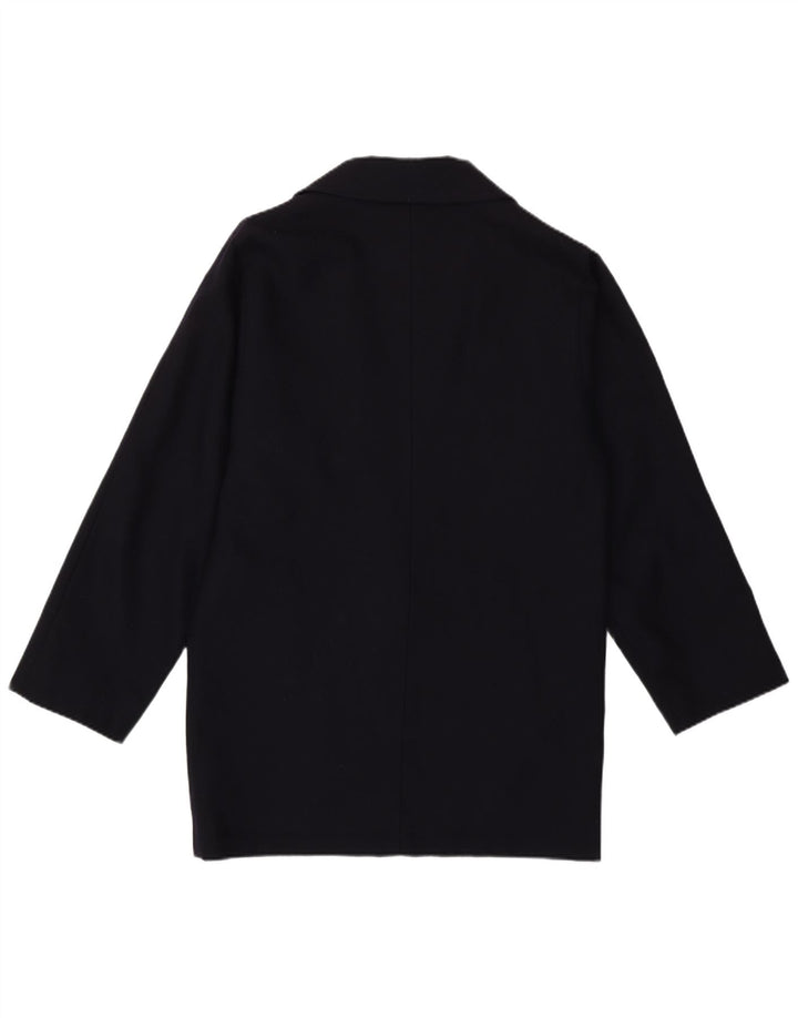 Laura Ashley Veste blazer à 2 boutons pour femme UK 10 Petite laine bleu marine