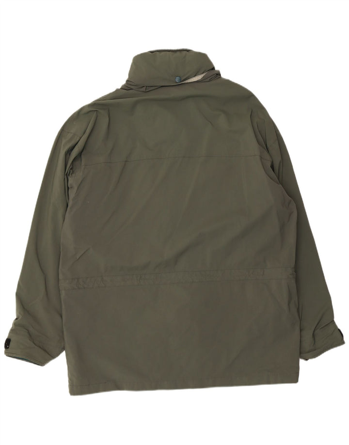 L.L.Bean Veste utilitaire à capuche pour homme UK 40 Large Kaki Nylon