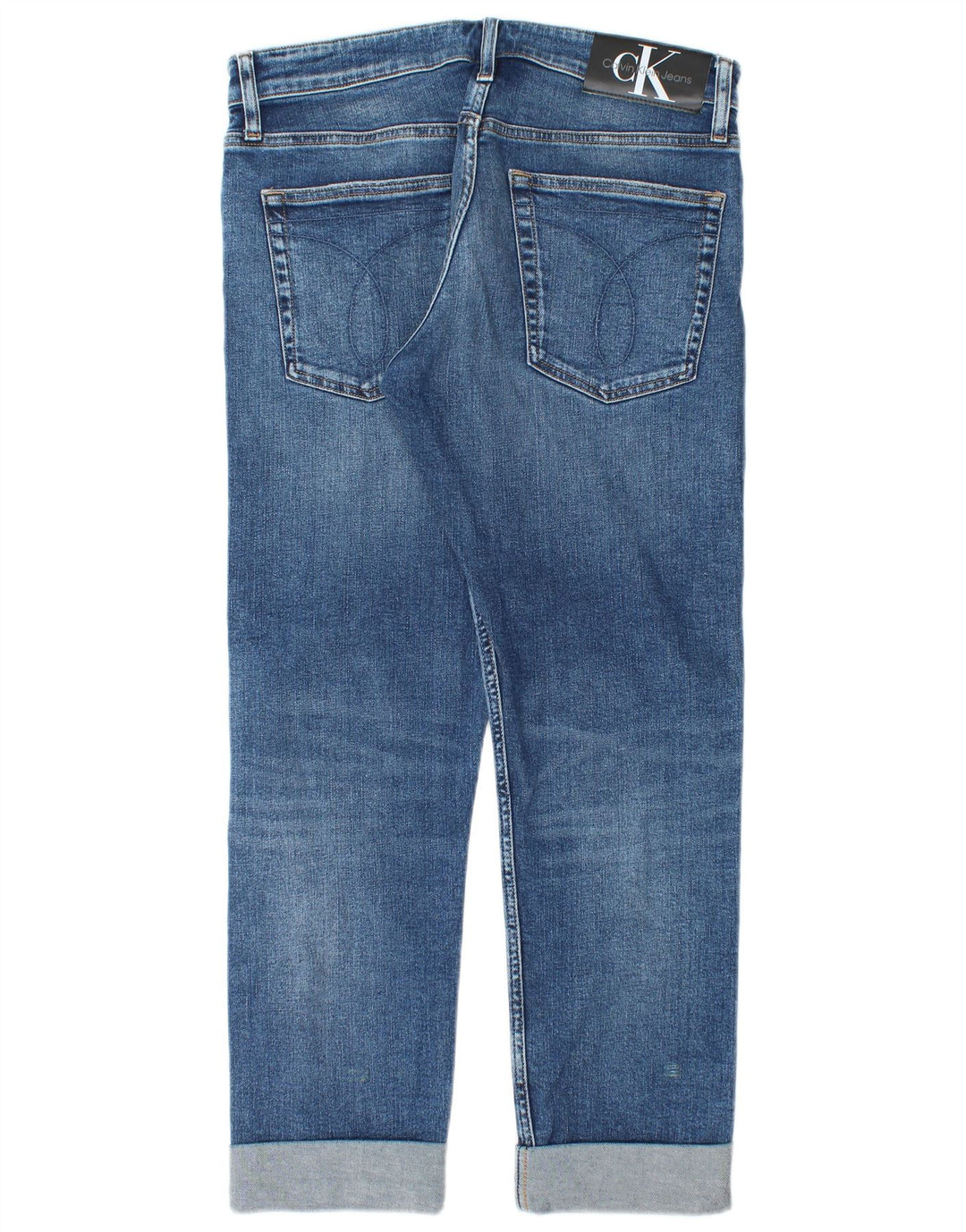 Calvin Klein Jean droit W32 L27 homme bleu coton