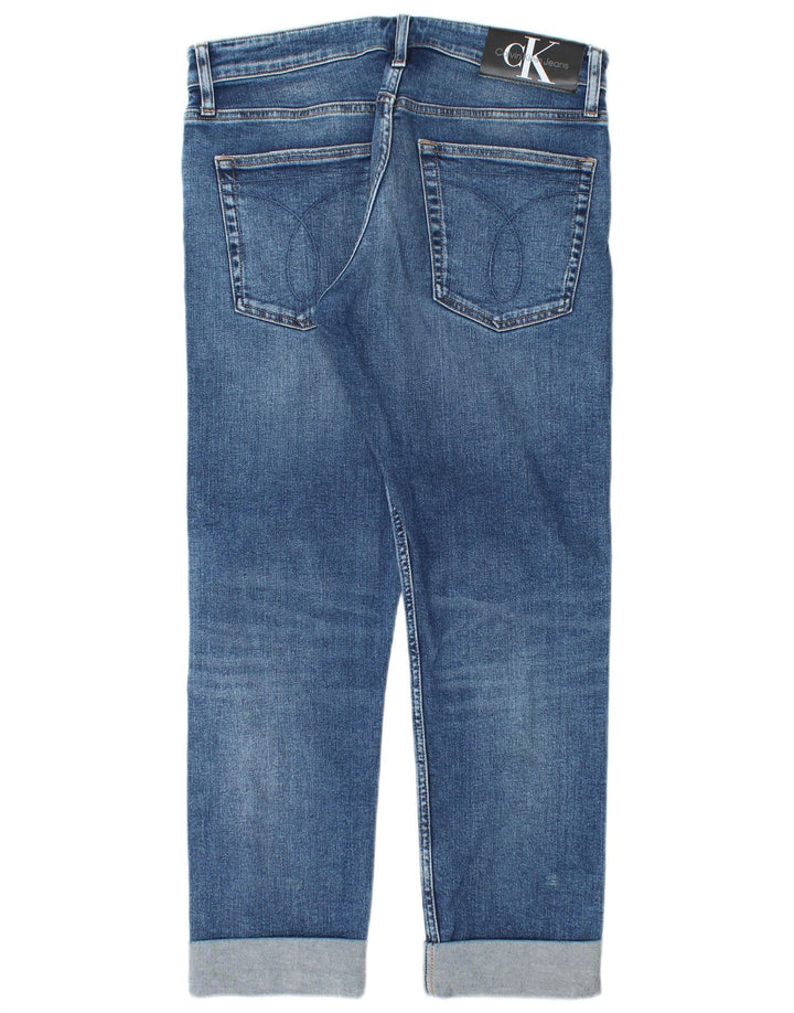 Calvin Klein Jean droit W32 L27 homme bleu coton