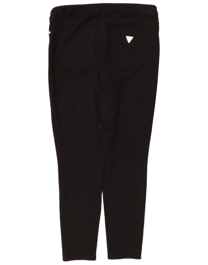 GUESS Pantalon décontracté skinny taille haute pour femme UK 12 Medium W34 L27 Noir