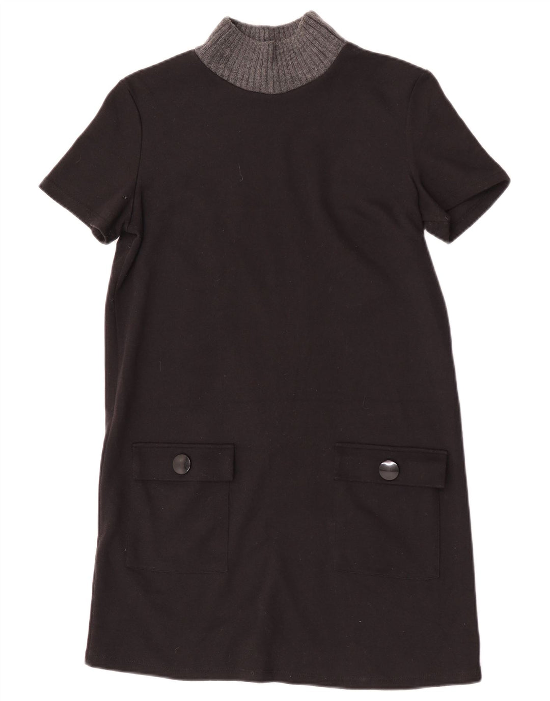 Zara Femme Robe Trafaluc Shift UK 12 Polyester Colorblock Noir Moyen