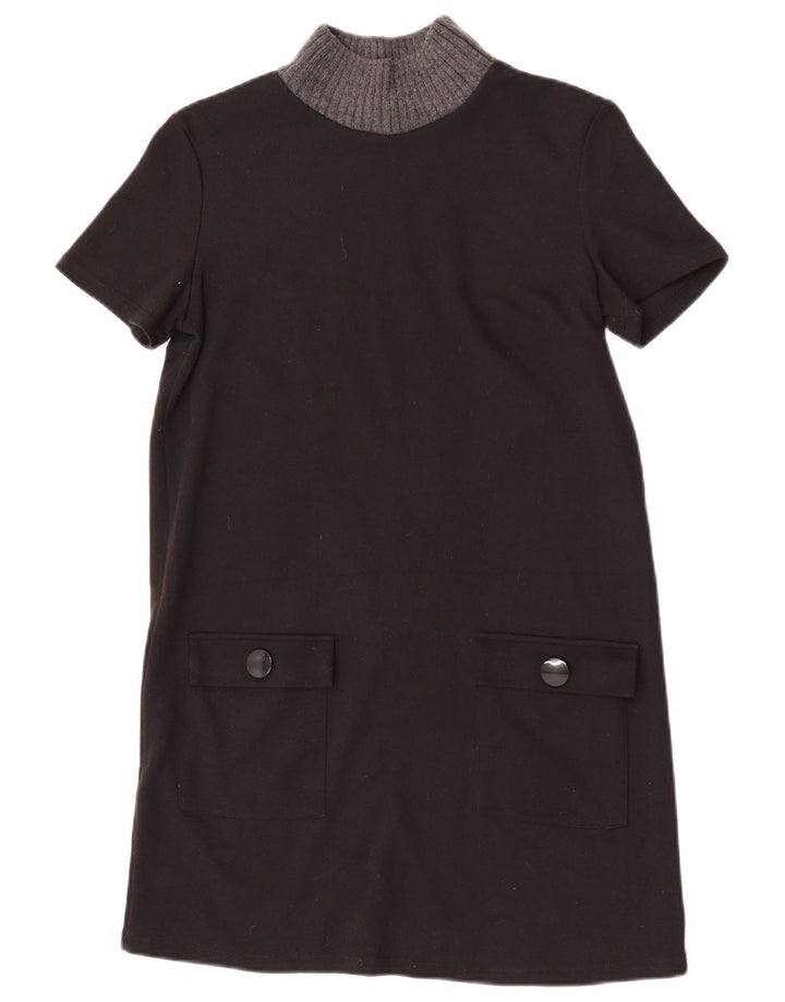 Zara Femme Robe Trafaluc Shift UK 12 Polyester Colorblock Noir Moyen