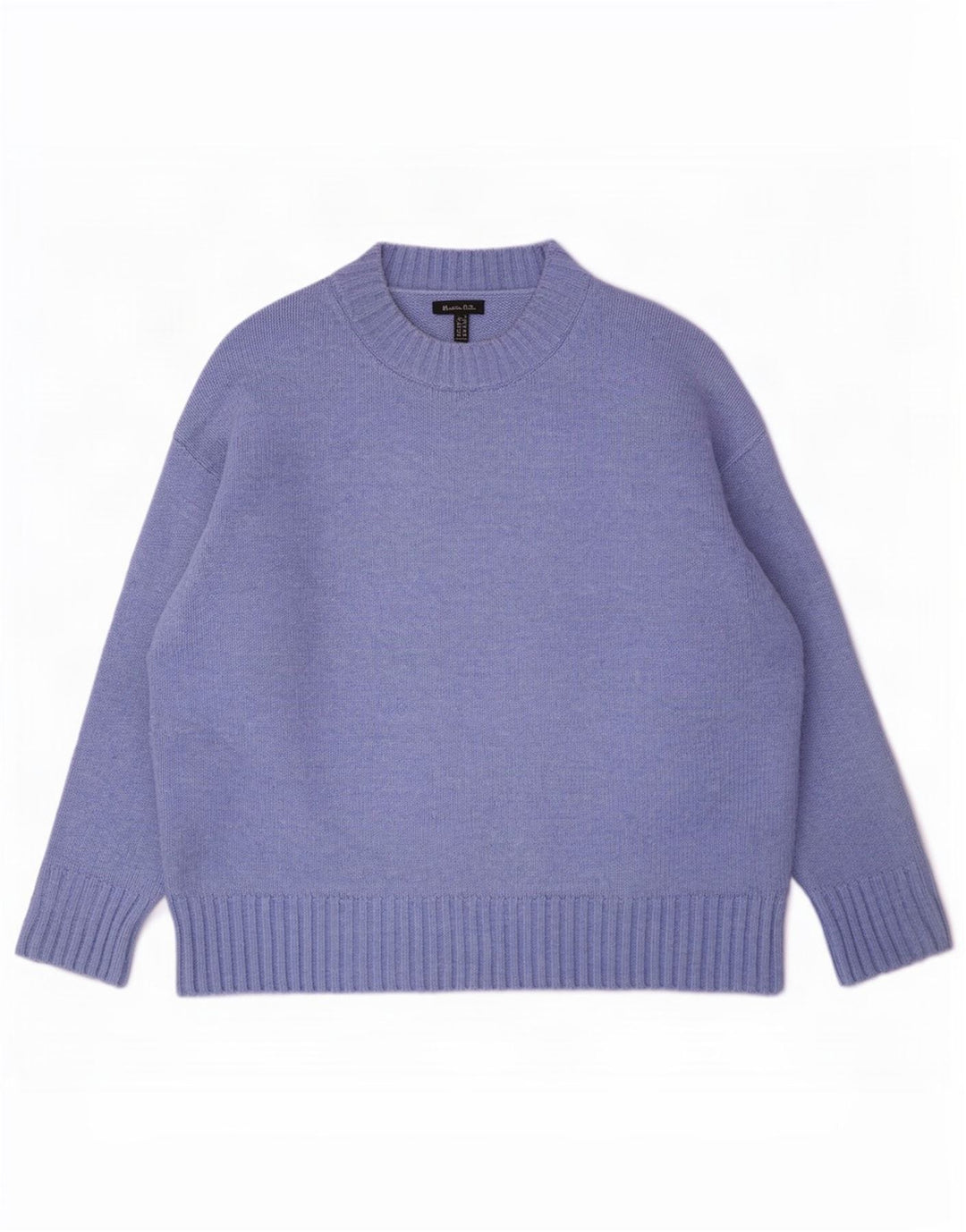 Massimo Dutti Pull surdimensionné à col rond pour femme UK 10 Petit Bleu