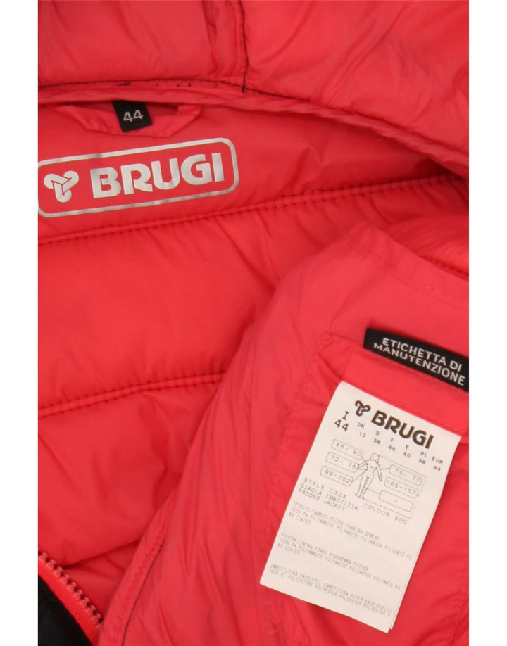 Brugi Veste matelassée à capuche pour femme UK 12 Medium Noir Polyamide