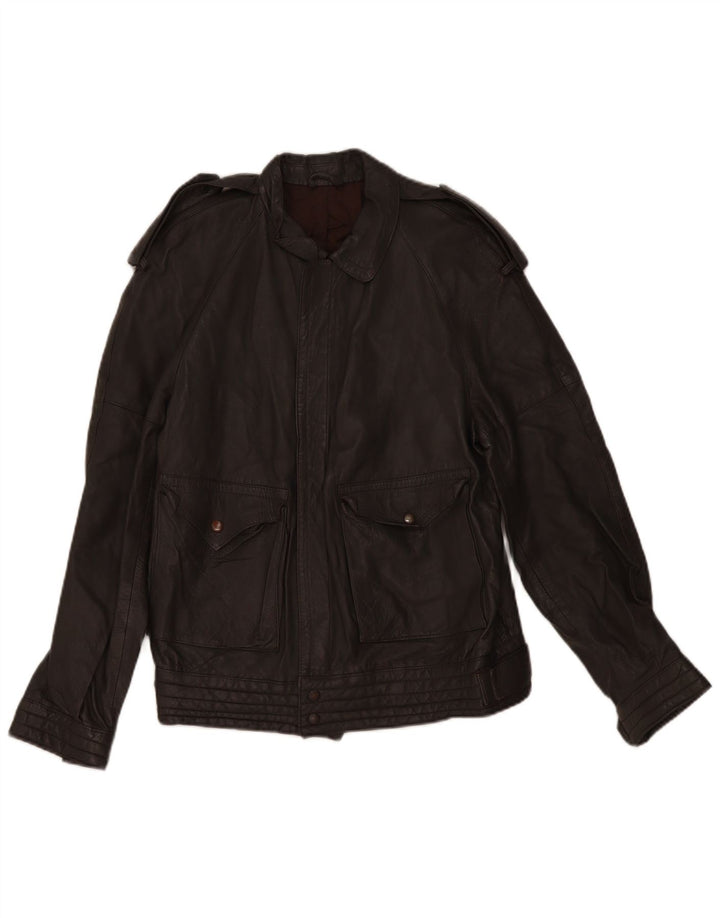 Veste en cuir militaire vintage pour homme IT 44 XS Cuir gris