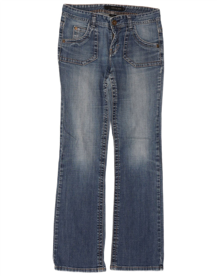 CALVIN KLEIN Jean Bootcut Femme US 6 Small W32 L30 Bleu Coton