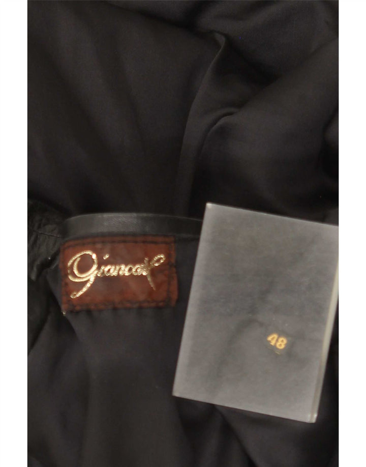 veste en cuir homme vintage IT 48 Medium Noir