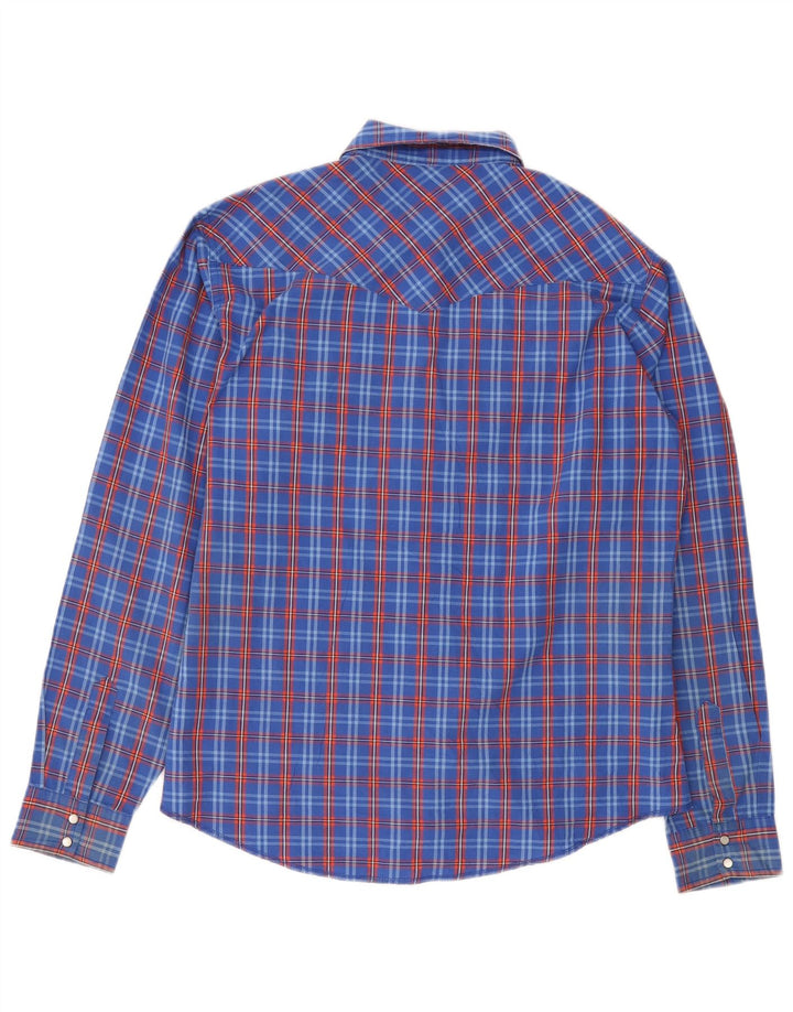 WRANGLER Chemise Garçon 15-16 ans 2XL Bleu à Carreaux Coton
