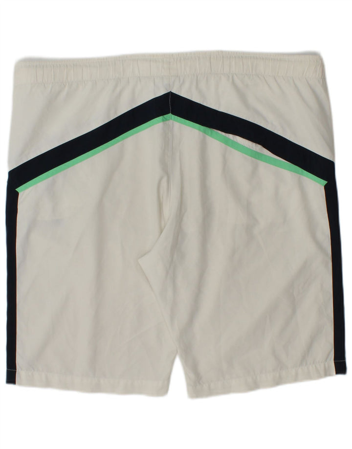 Nike Short de sport pour homme en polyester color block blanc moyen