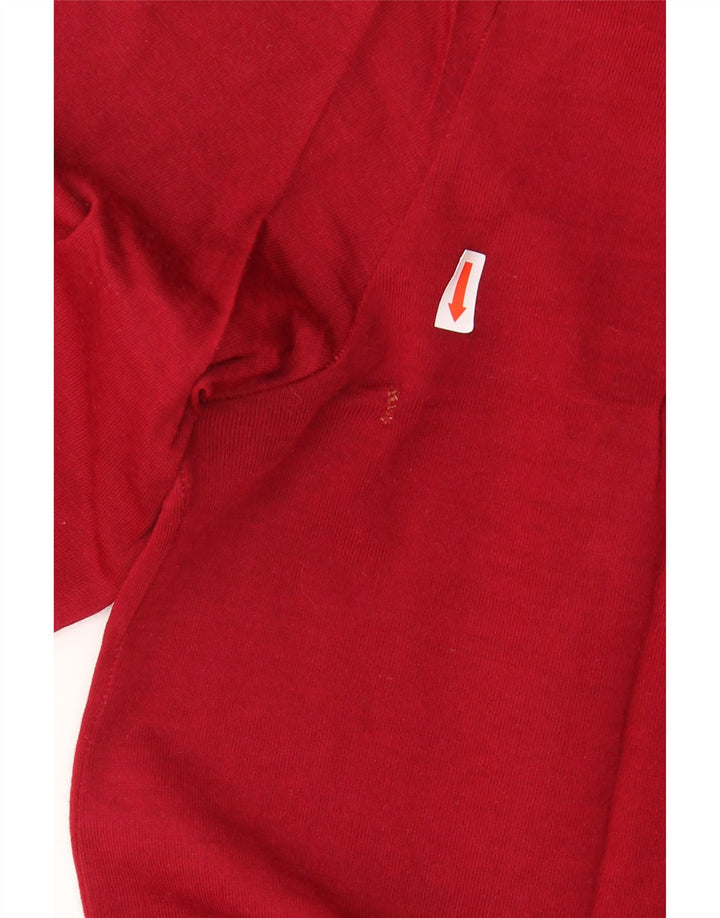 VINTAGE Chemise pull homme taille 40 15 1/2 laine vierge rouge moyen