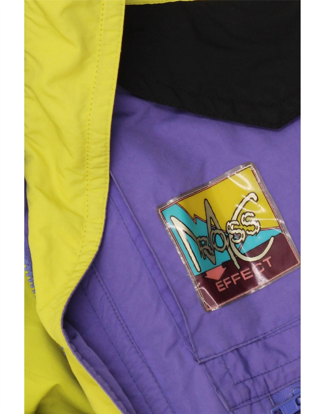 veste rembourrée vintage pour homme UK 40 Grand violet colourblock polyamide