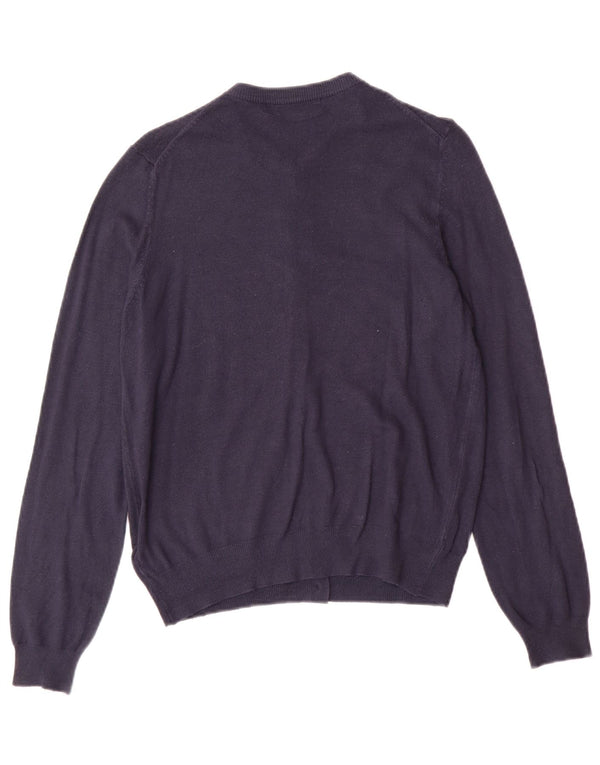 Marks & Spencer Pull Cardigan pour Femme UK 14 Moyen Bleu Marine Classique