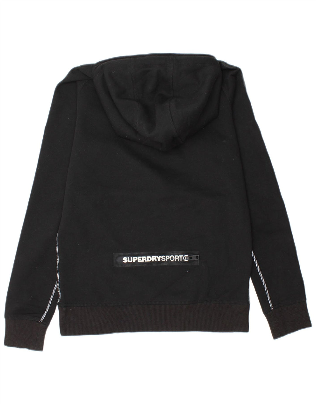 SUPERDRY Pull à capuche graphique pour homme en polyester noir moyen