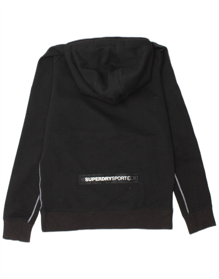 SUPERDRY Pull à capuche graphique pour homme en polyester noir moyen