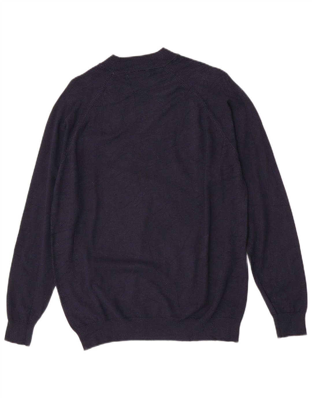 Zara Pull Col Rond Homme Bleu Marine Moyen Viscose