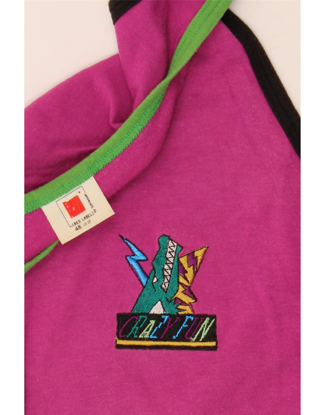 VINTAGE Débardeur Femme IT 48 XL Coton Rose