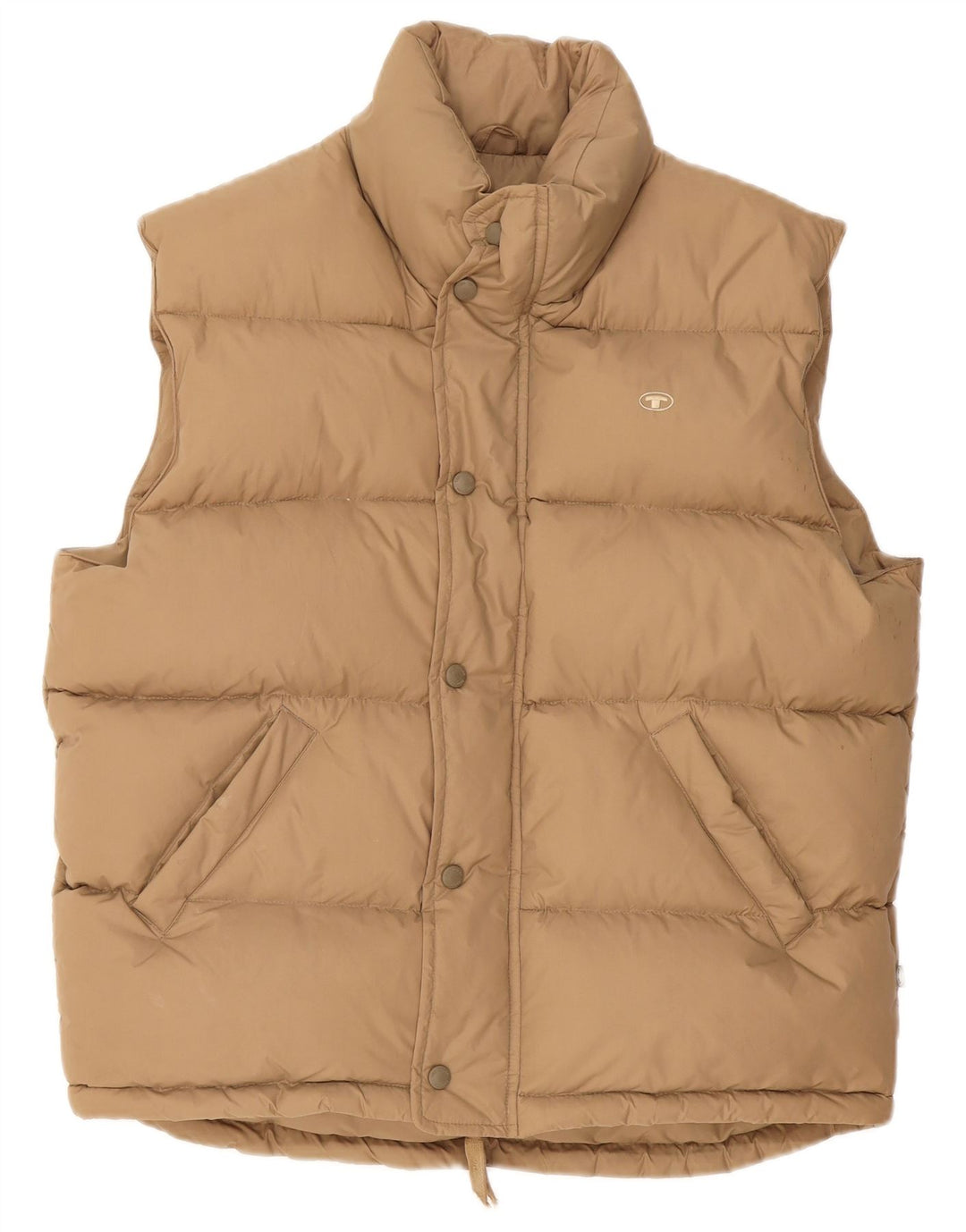 Tom Tailor Gilet rembourré homme UK 40 Large Beige Polyamide