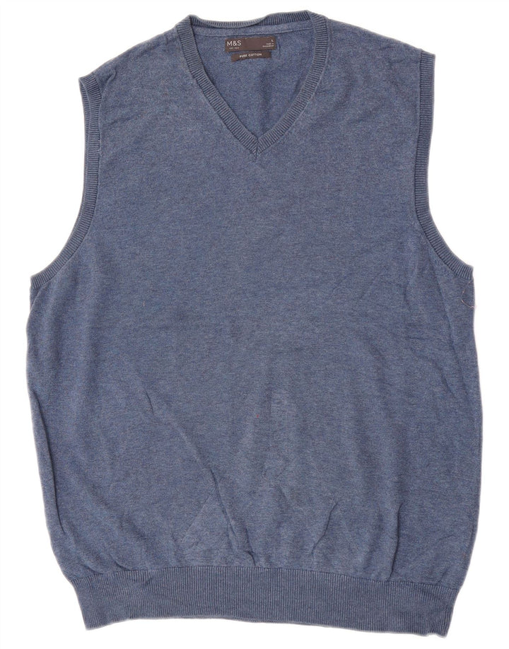 MARKS & SPENCER Débardeur Homme Grand Bleu Coton