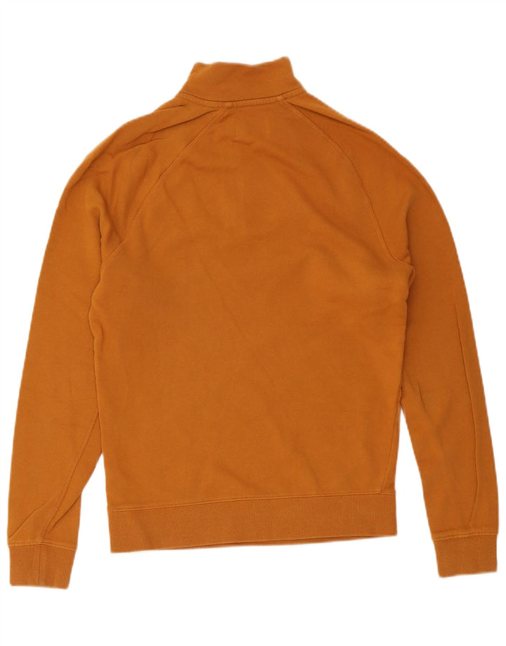 Farah Sweat-shirt à col zippé pour homme, petit coton jaune