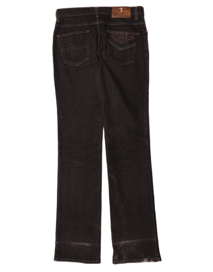 Trussardi Jean Bootcut Femme IT 42 Medium W26 L33 Coton Noir