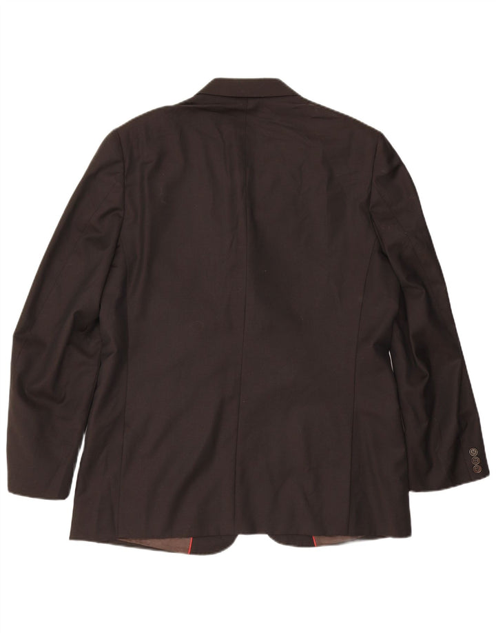 Massimo Dutti Veste Blazer 3 Boutons Homme UK 42 XL Laine Marron