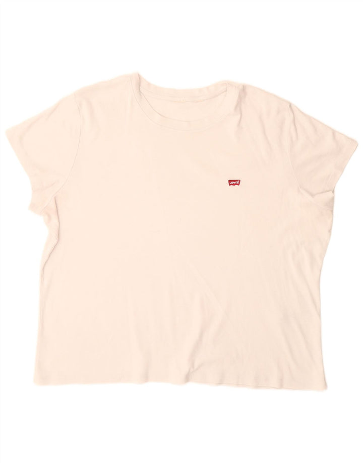 Levi's T-Shirt Oversize Femme UK 16 Large Blanc