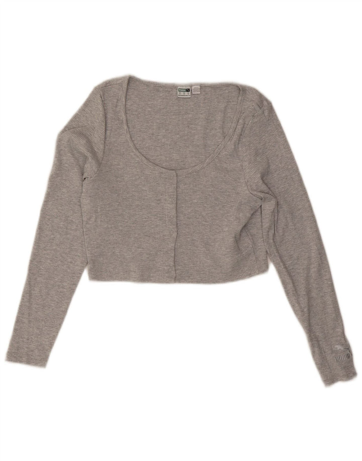 Puma Haut court à manches longues pour femme UK 18 XL Gris
