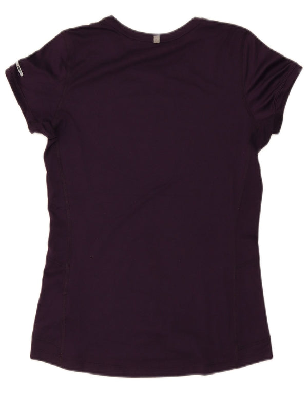 Nike Womens Dri Fit T-Shirt Top UK 8 Small Violet Polyester