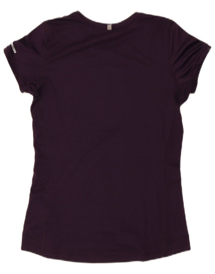 Nike Womens Dri Fit T-Shirt Top UK 8 Small Violet Polyester
