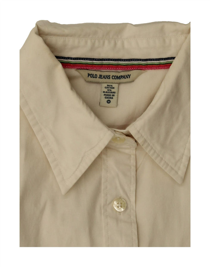 RALPH LAUREN Womens Shirt UK 12 Medium White Cotton Vintage Ralph Lauren and Second-Hand Ralph Lauren from Messina Hembry 