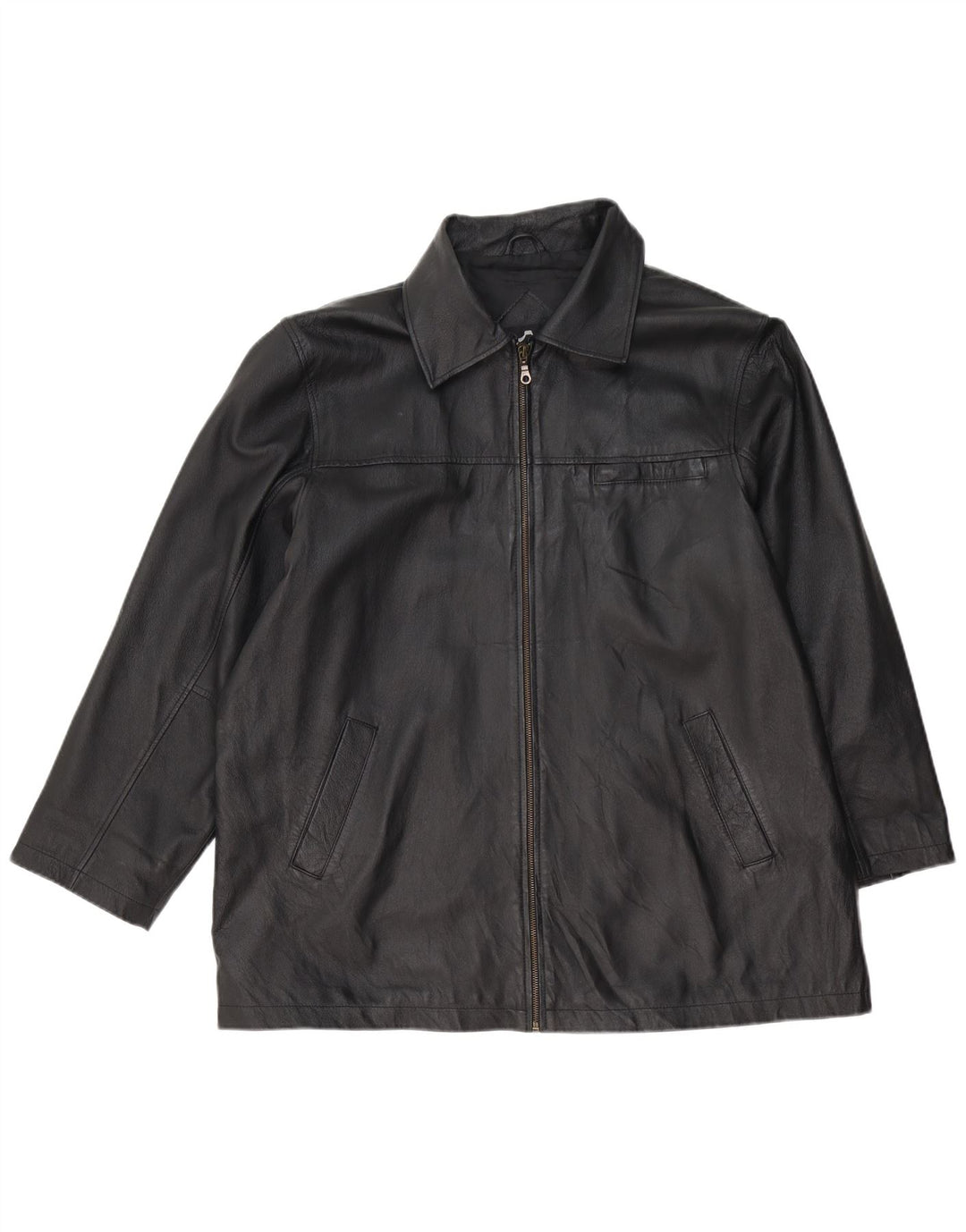 Veste en cuir homme vintage IT 52 XL Cuir noir