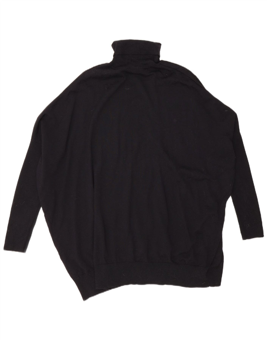 Cos Pull surdimensionné à col roulé pour femme UK 44 en laine noire moyenne