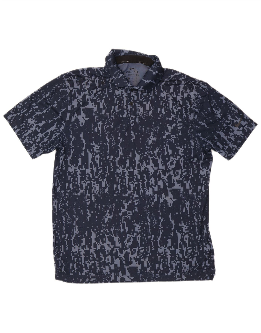 Nike Polo coupe standard pour homme Bleu marine moyen en polyester géométrique
