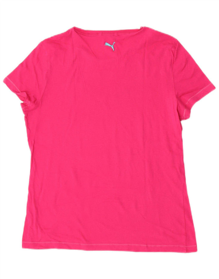 Puma T-shirt graphique pour femme UK 14 Rose moyen
