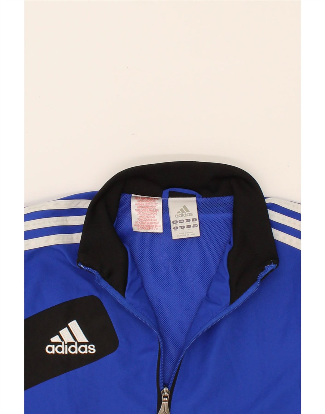 ADIDAS Boys Tracksuit Top Jacket 13-14 Years Blue Colourblock Polyester Vintage Adidas and Second-Hand Adidas from Messina Hembry 