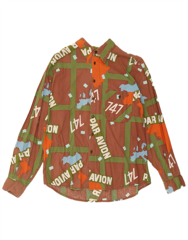 Par Avion Chemise Graphique Homme Marron Moyen Carreaux