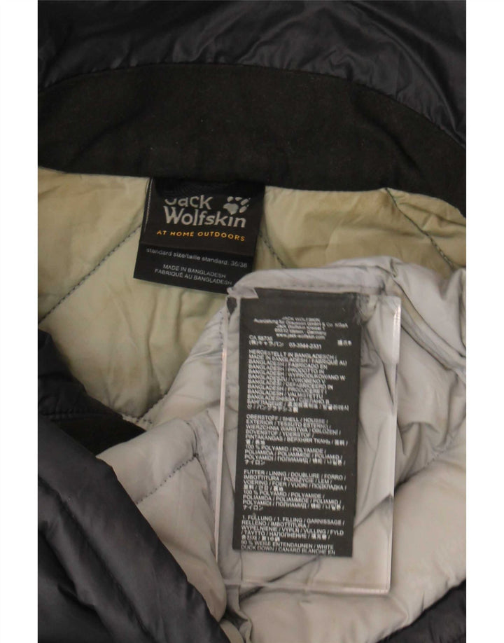Jack Wolfskin Manteau rembourré pour femme UK 8/10 Small Gris Polyamide