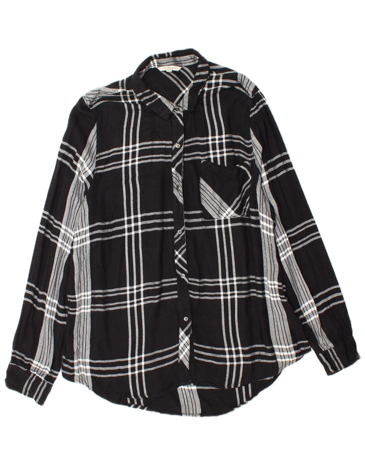 CALVIN KLEIN JEANS Chemise en flanelle pour femme UK 18 XL Rayonne à carreaux noirs