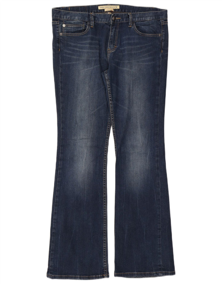 French Connection Jean évasé bootcut pour femme US 16 2XL W38 L33 Bleu Coton
